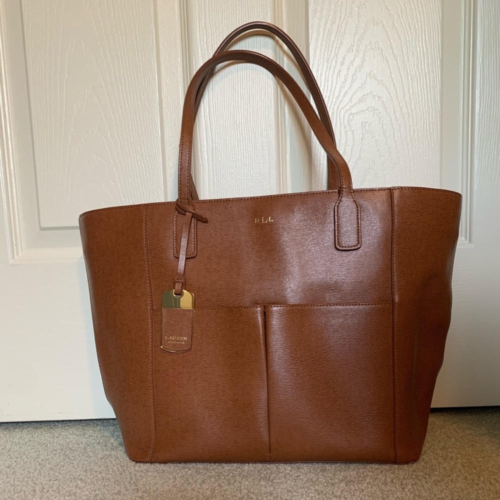 Ralph Lauren leather tote bag. Rarely used.